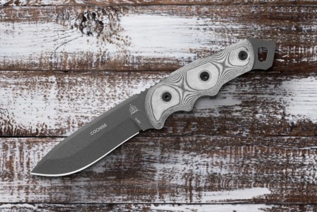 TOPS Cochise Knife - Full View on Wooden Background