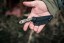 Mini Scandi Knife Black Linen Micarta 