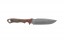 Viking Tactics Norseman knife with tan and green Micarta handle featuring blood red liners and Tungsten Cerakote blade.